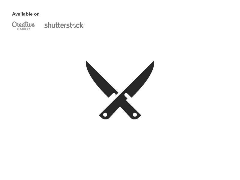 Knife logo design by emwaiem on Dribbble