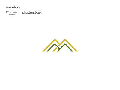 Letter M for mountain brand branding clean line logo logo m logo modern mountain logo simple wordmark