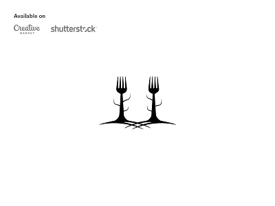 Food forest logo design branding food forest fork logo logo design restaurant