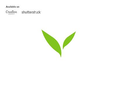 Organic logo design fresh leaf leaves logo v modern organic simple v v logo