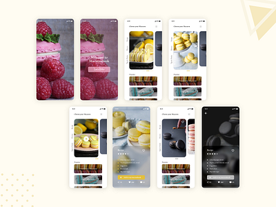 MacaronBook Mobile App design interfacedesign ux