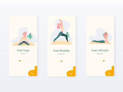 Yoga App -On Boarding- design interface interfacedesign ui uidesign uiux ux