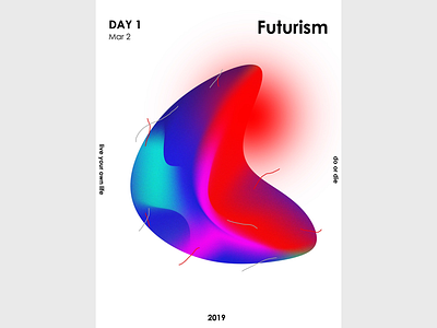 Futurism poster day 1 design illustration poster a day poster art poster challenge