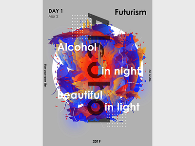 Futurism poster day 1-2 design illustration poster a day poster art poster challenge