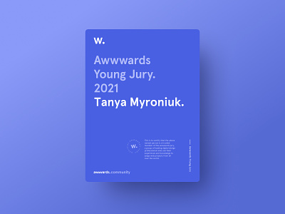 Awwwards Young Jury awwwards certificate jury young jury