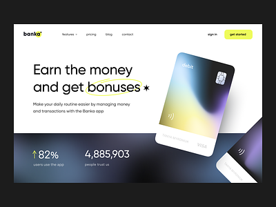 Website Design: Landing page for mobile app Banka