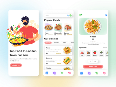 Resturant Mobile App by Abu Naser Ramim on Dribbble