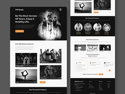 Fitness Workout Company Landing Page app design branding creative design fitness landing page gradient landing page minimal product design typography ui ux design uidesign website design wordpress design