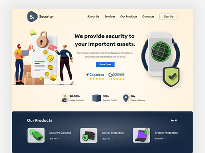 Security Product Maker Company Landing Page