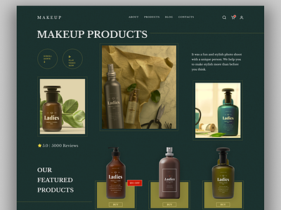 Makeup Products Company Landing Page