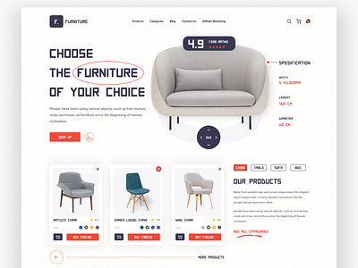 Furniture Company Landing Page best web design branding ecommerce shop furniture furniture shop graphic design landing page landing page design shopping landing page ui design ui ux design vector web design wordpress