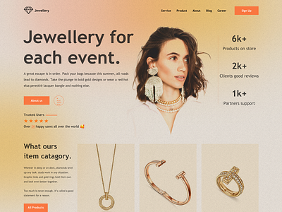 Jewellery Company Landing Page by Abu Naser Ramim on Dribbble