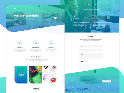 Creative Agency Landing Page bubble color design gmail google gradient landing page new trend typography ui ux