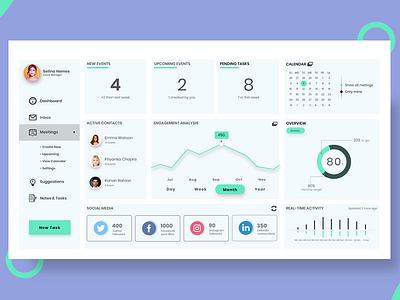 Dashboard UI | White colour creative dashboard event landing page minimal mobile app ui ux white