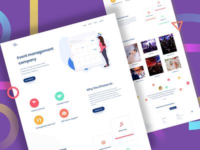 Event Company Landing Page by Abu Naser Ramim on Dribbble