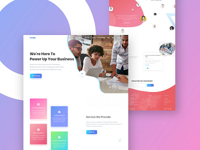 Seo & Marketing Company Landing Page clean color creative design gradient landing page marketing seo typography ui ux web