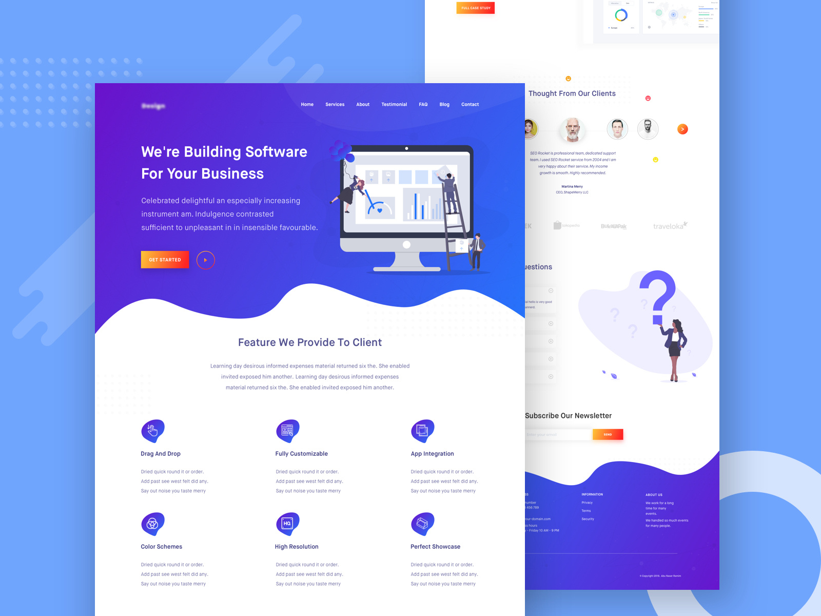 Software Company Landing Page by Abu Naser Ramim for UIGraph on Dribbble