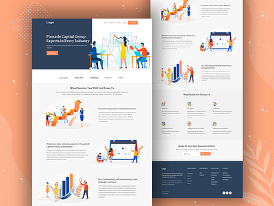 Industry Expert Landing Page app clean creative design gradient illustration industry ios landing page typography ui