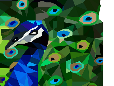 Peacock - Low poly Art low poly art peacock
