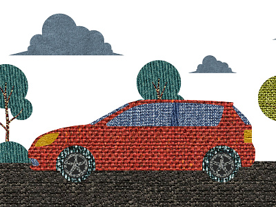 Car Textured car design illustration