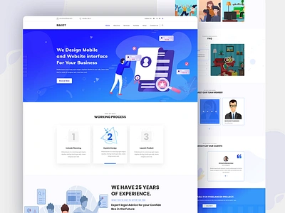 Rakot- Creative Agency PSD Template agency bootstrap design illustration minimal new template ui uiux ux