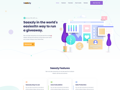 Saas Landing Concept || Product Landing Concept by Abdullah Mamun for ...