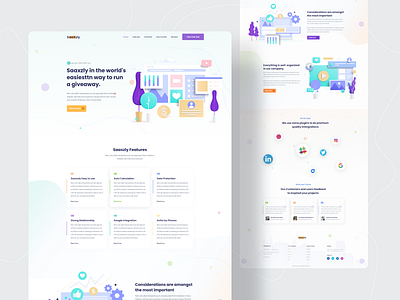 Saas Landing Concept || Product Landing Concept 2020 trend agency bootstrap clean creative design illustration landing page landing page design minimal new sass sass landing page template twinkle ui ux vector website website desin