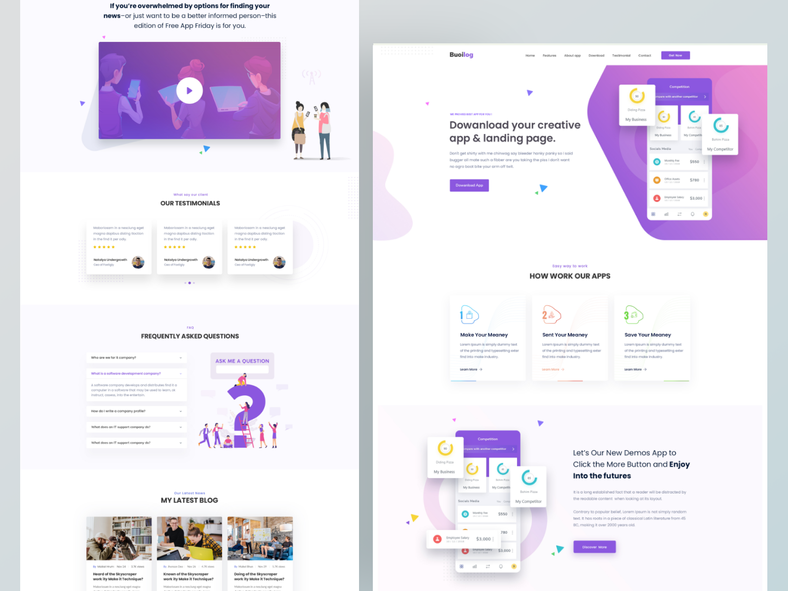 App Landing page by Abdullah Mamun on Dribbble