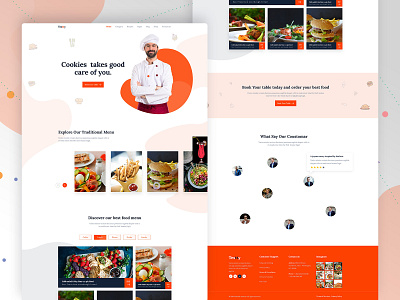 Restaurant website design animation bootstrap color icon illustration logo minimal restaurant restaurant branding template typography ui vector web website