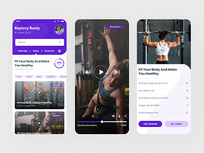 Physical Training App app arms bootstrap color healthy food illustration ios iphone x iphonex lifestyle mobile app new photography physical print schedule training training app ui ux