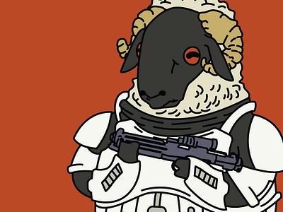 Clone Trooper illustration sheep star wars storm trooper vector