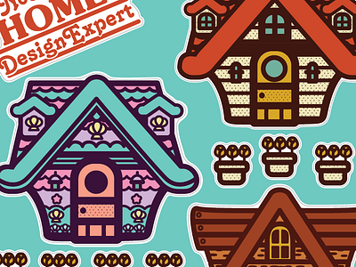 Happy Home Designer Sticker Sheet animal crossing illustration illustrator sticker art vector video games