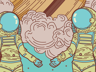 The Lovers in Space adobe illustrator davis illustration kaylee poster retro sci fi tarot
