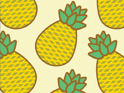 Pineapple Pattern food illustration illustrator pattern pineapple vector