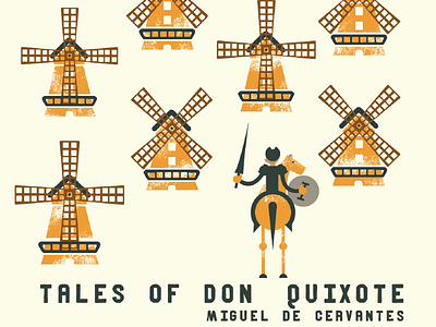 Tales of Don Quixote illustration illustrator poster vector windmill