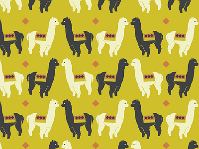 Alpaca Pattern alpaca fall platte illustrator pattern pattern design