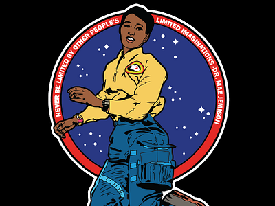 Mae Jemison astronaut davis history illustration illustrator kaylee nasa space