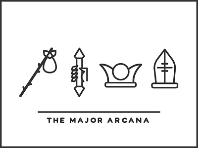 Tarot Icon Set - Major Arcana 1 davis icon icon set illustration illustrator kaylee line tarot vector