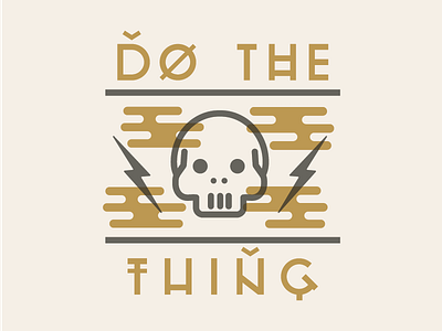 Do The Thing graphic design illustration illustrator kaylee davis lightning line skull vector
