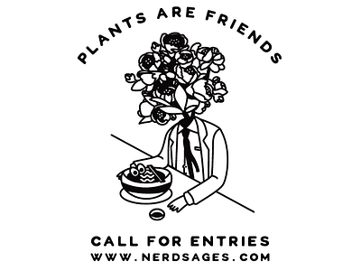 Plants Are Friends anthology call for entries illustration illustrators line vector