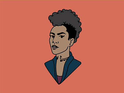 Naomi Nagata illustration line art portrait scifi the expanse vector