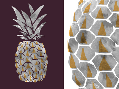 Pineapple Illustration art fruit illustration pineapple wallpaper watercolor