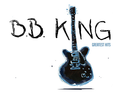 BB King Greatest Hits blues guitar illustration music