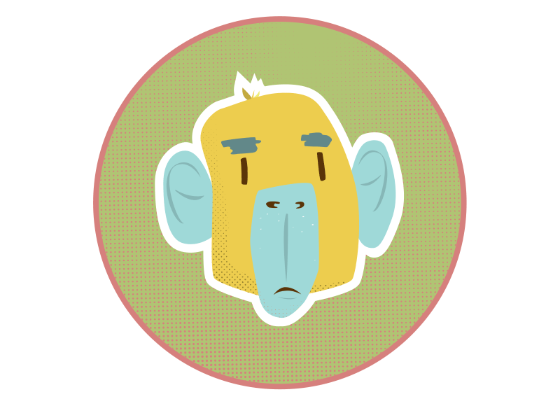 Monkey stickers animation art illustration monkey vector