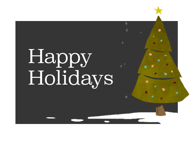 Happy Holidays animation christmas christmas tree gif illustration lights