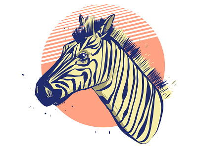 Zebra Head adobe art illustration illustrator ipencil vector vector art zebra