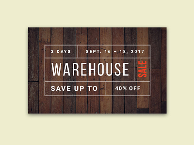 Warehouse Sale design graphic design mailer marketing postcard promotion sale typeset typography warehouse