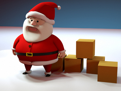 Santa Claus c4d christmas design santa claus