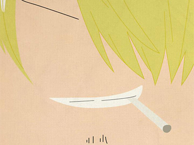 Sanji anime art illustration illustrator manga minimalism one photoshop piece poster sanji vector