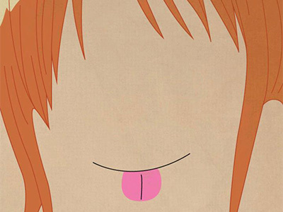 Nami anime art illustration illustrator manga minimalism nami one photoshop piece poster vector